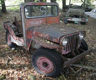 Coches abandonados en el bosque de Pownal