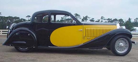 Bugatti Tipo 57. Vista Lateral.