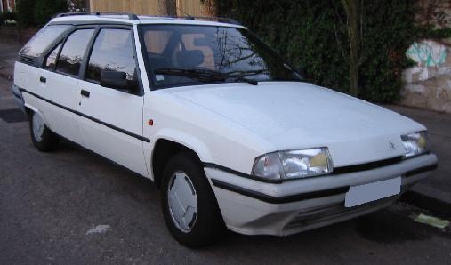 Citroën BX Break. Vista Frontal.