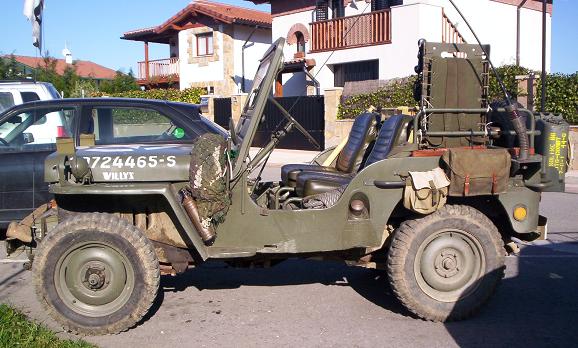 Jeep Willys CJ-3A Militar Normandia. Vista lateral.