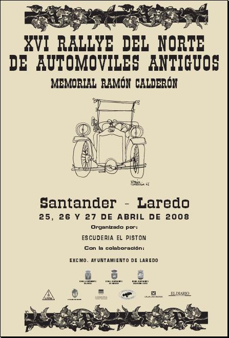 Cartel XVII RallYe del Norte de Automóviles Antiguos