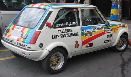 Renault 5 Preparado para Rally. Vista Lateral.