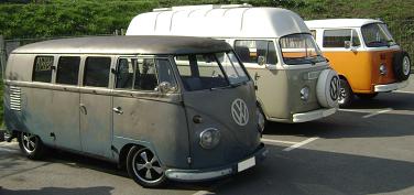 Volkswagen T1 Rust y Volswagen T2 Caravana