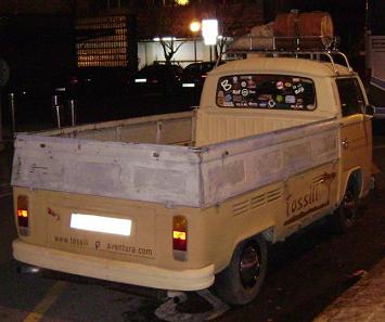 Volkswagen T2 Pick-up. Vista trasera.