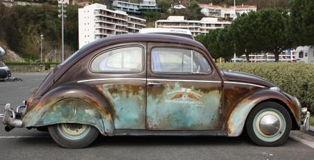 Volkswagen KDF Escarabajo Rat Rod. Vista lateral. 