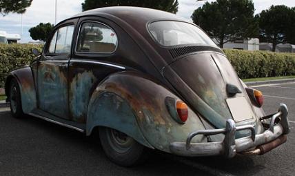 Volkswagen KDF Escarabajo Rat Rod. Vista trasera. 