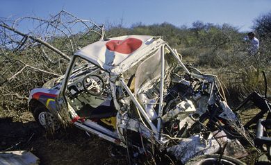 Accidente de Vatanen en el Rally de Argentina de 1985.