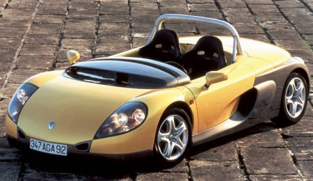 Renault Sport Spider sin parabrisas de 1995.