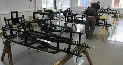 Fabricación del Morgan 3 wheeler.