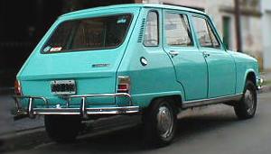 Renault 6 primera versión. Vista trasera