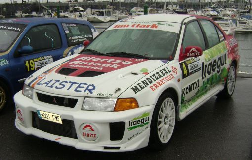 Mitsubishi Lancer EVO V. RallySprint Hondarribia 2015.